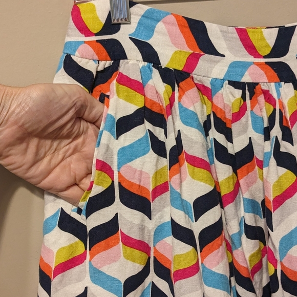 Cynthia Rowley Geometric Print Skirt Size 4 nwot - Picture 3 of 5